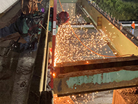 Cutting Diaphragms - Top of Bridge